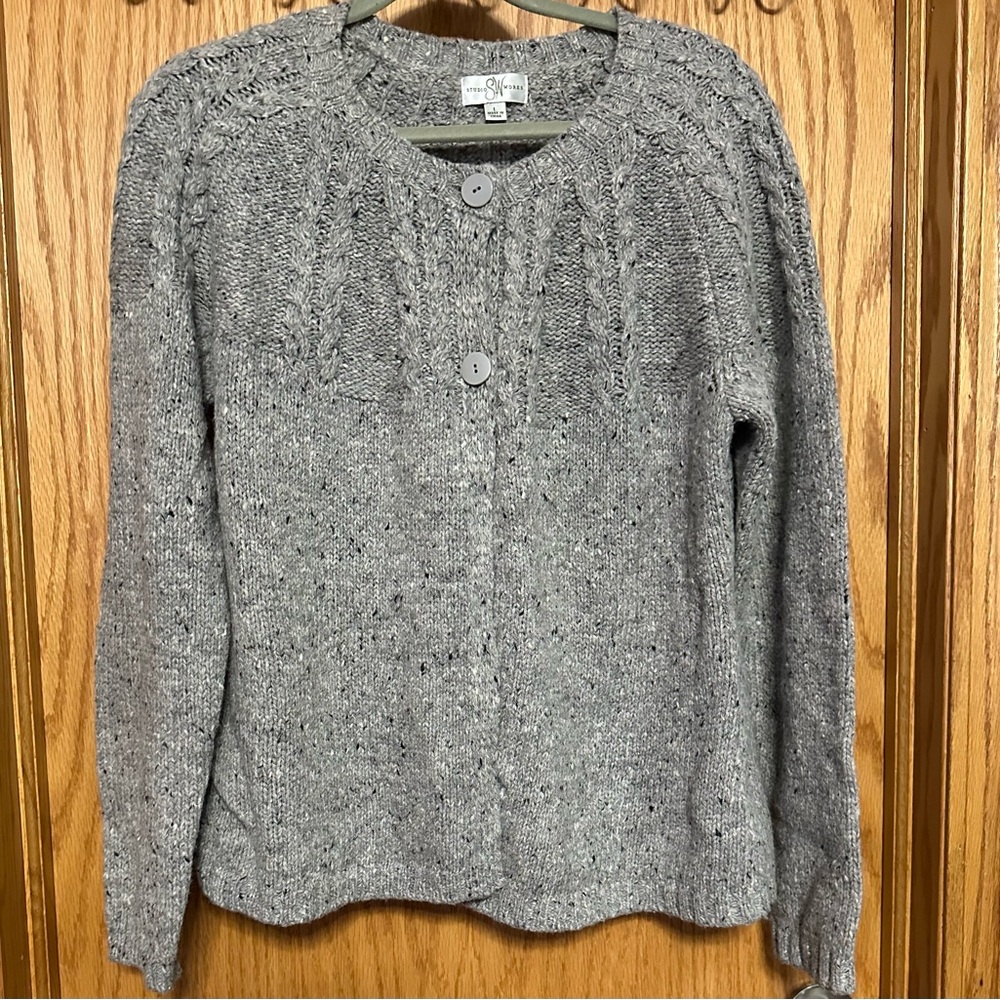 Studio Works Heather Gray Women's Cardigan